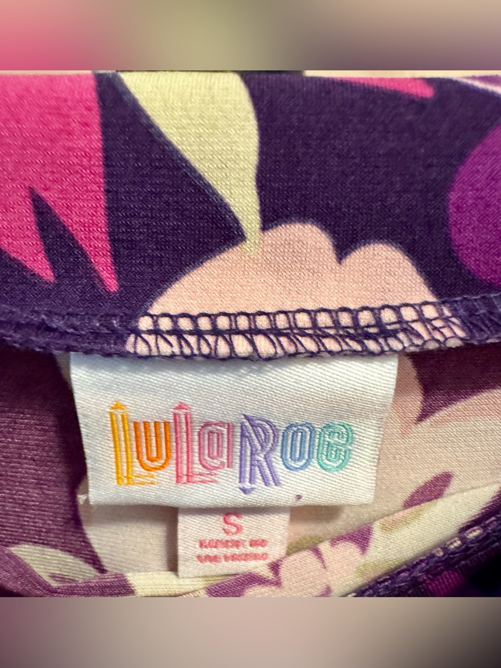 LulaRoe Women’s Purple Floral Maxi Skirt - Foldover Waist Womens Sz small - Picture 3 of 5
